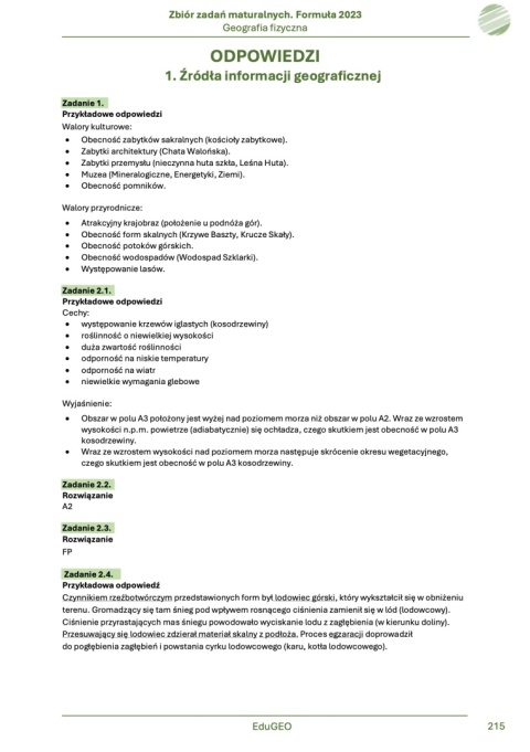 Geografia 1. Zbiór zadań maturalnych. Formuła 2023. Geografia fizyczna. wyd. 2. (e-Book, PDF)
