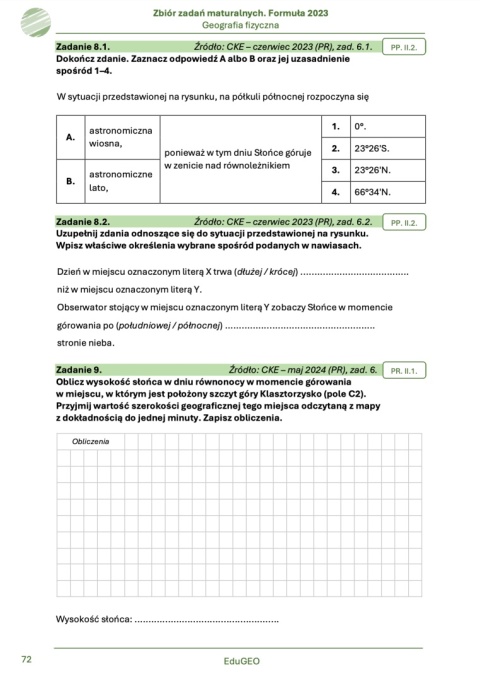 Geografia 1. Zbiór zadań maturalnych. Formuła 2023. Geografia fizyczna (e-Book)