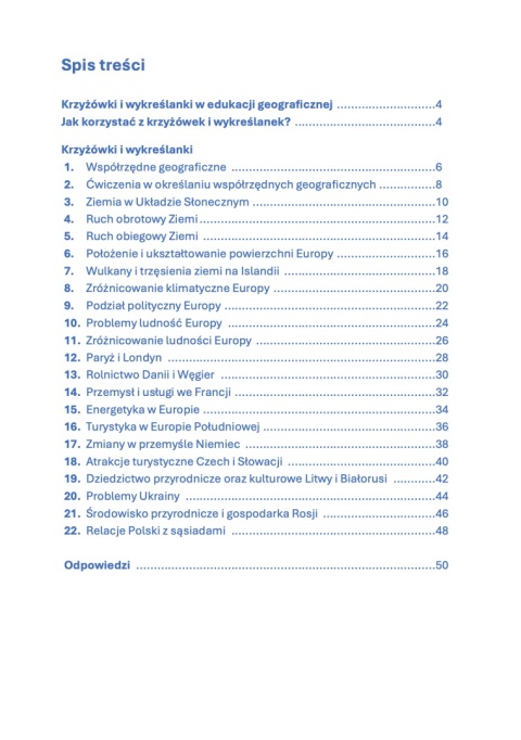 Krzyżówki i wykreślanki geograficzne. Klasa 6 (E-book, PDF)