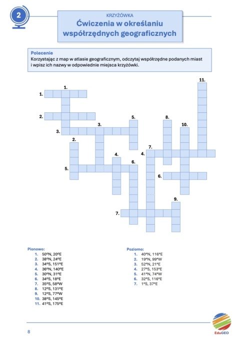 Krzyżówki i wykreślanki geograficzne. Klasa 6 (E-book, PDF)