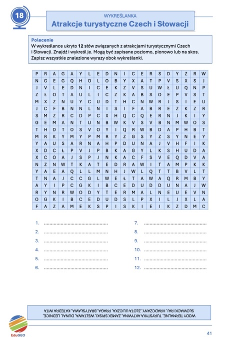 Krzyżówki i wykreślanki geograficzne. Klasa 6 (E-book, PDF)