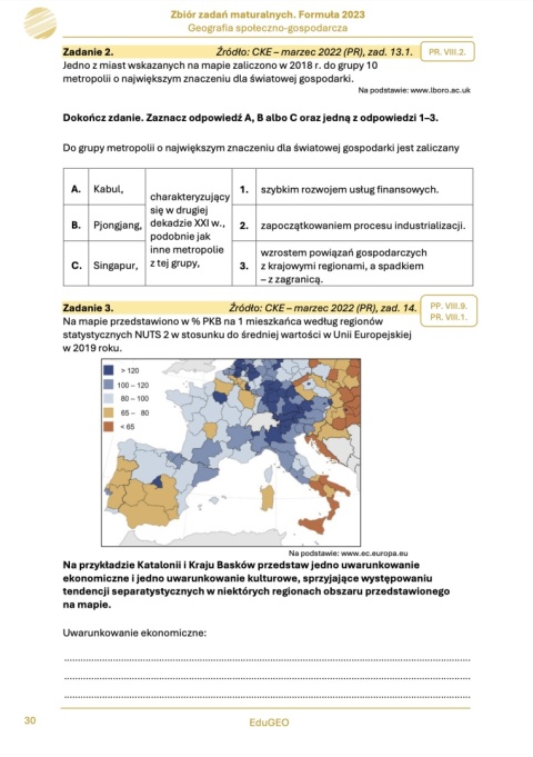 Geografia 2. Zbiór zadań maturalnych. Formuła 2023. Geografia społeczno-gospodarcza (e-Book)