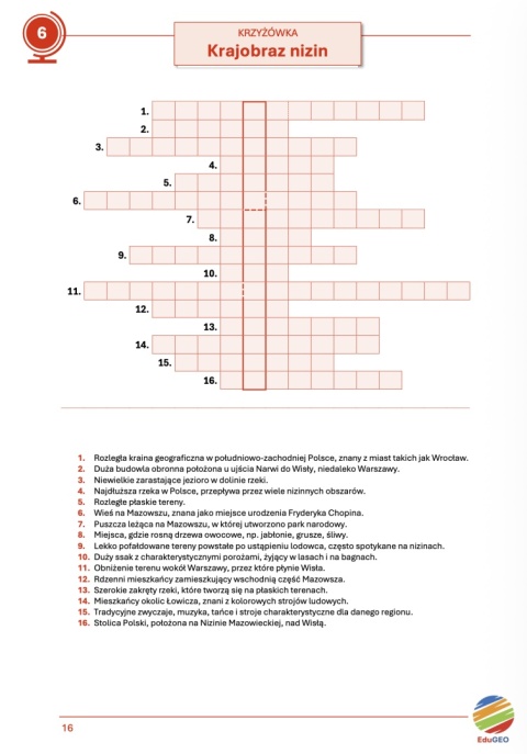 Krzyżówki i wykreślanki geograficzne. Klasa 5 (e-Book)