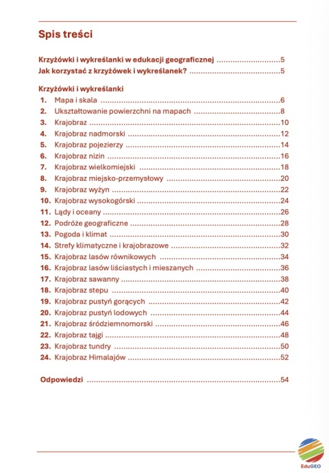 Krzyżówki i wykreślanki geograficzne. Klasa 5 (e-Book)