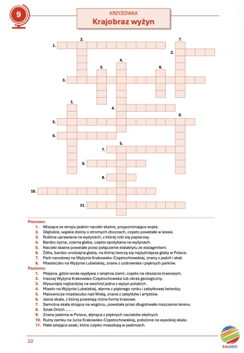 Krzyżówki i wykreślanki geograficzne. Klasa 5 (e-Book)