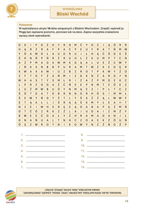 Krzyżówki i wykreślanki geograficzne. Klasa 8 (E-book, PDF)