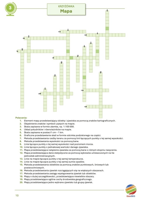 Krzyżówki i wykreślanki geograficzne dla szkoły ponadpodstawowej. Zakres podstawowy. Klasa 1 (E-book, PDF)